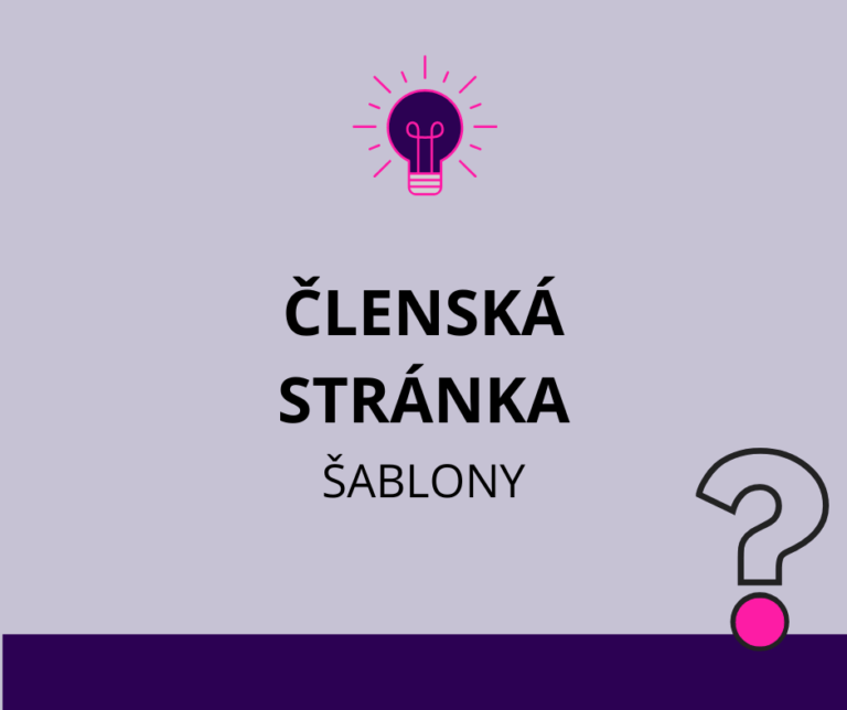 Dvě bezplatné šablony pro členskou stránku