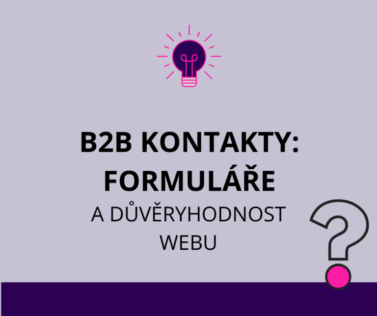 2 základní pilíře úspěšného B2B webu