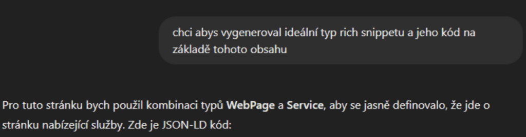 Komunikace s AI meta tagy