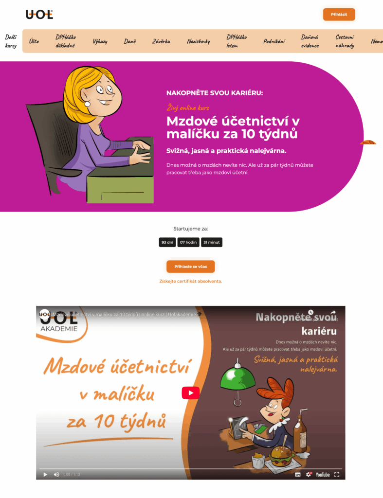 Efektivní digitální transformace: Case study online kurzu mzdového účetnictví